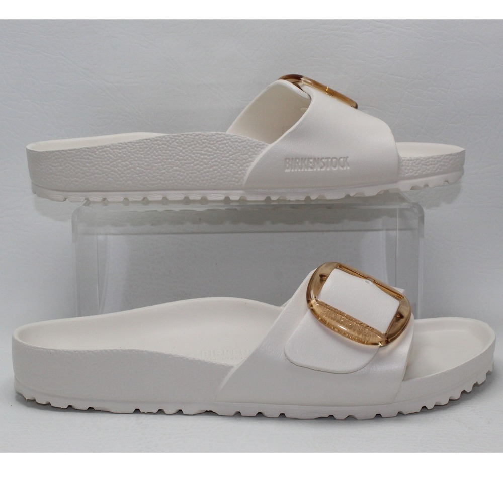 Birkenstock Madrid Big Buckle EVA White Sandals Slides 42 L11 M9